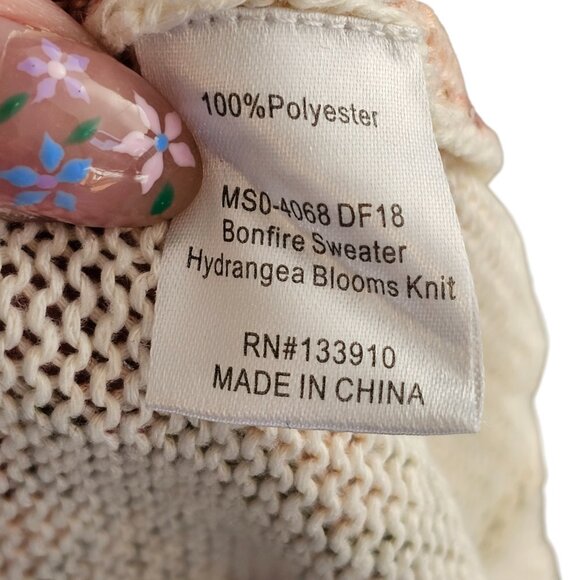 Show Me Your Mumu Bonfire Sweater In Hydrangea Blooms Sz L - Picture 11 of 13